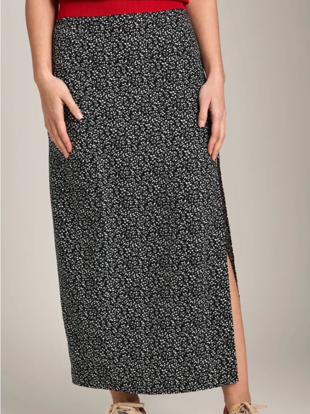 Propaganda Tilda Floral Column Skirt | Cocoa